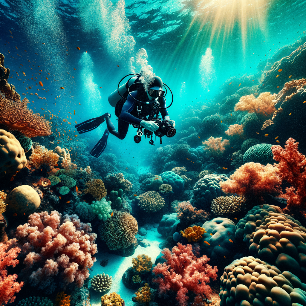 Vibrant coral reef underwater scene